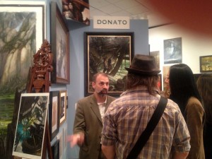 An enthusiastic Donato Giancola talking about his art, at IlluxCon 6