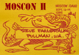 Moscon 2 Name Badge illo by Jack Gaughan