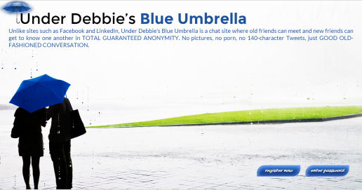 Figure 5 - Under Debbie's Blue Umbrella login screen