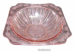 Figure 1 - Pink Depression Glass Bowl from Kovels