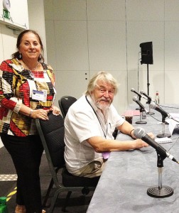 Jim Burns and his interviewer, yours truly, Jane Frank - still smiling after 1.5 hrs!