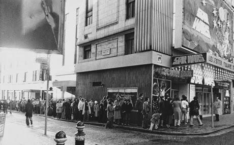 The queue to see Star Wars at London's Leicester Square on December 27, 1977