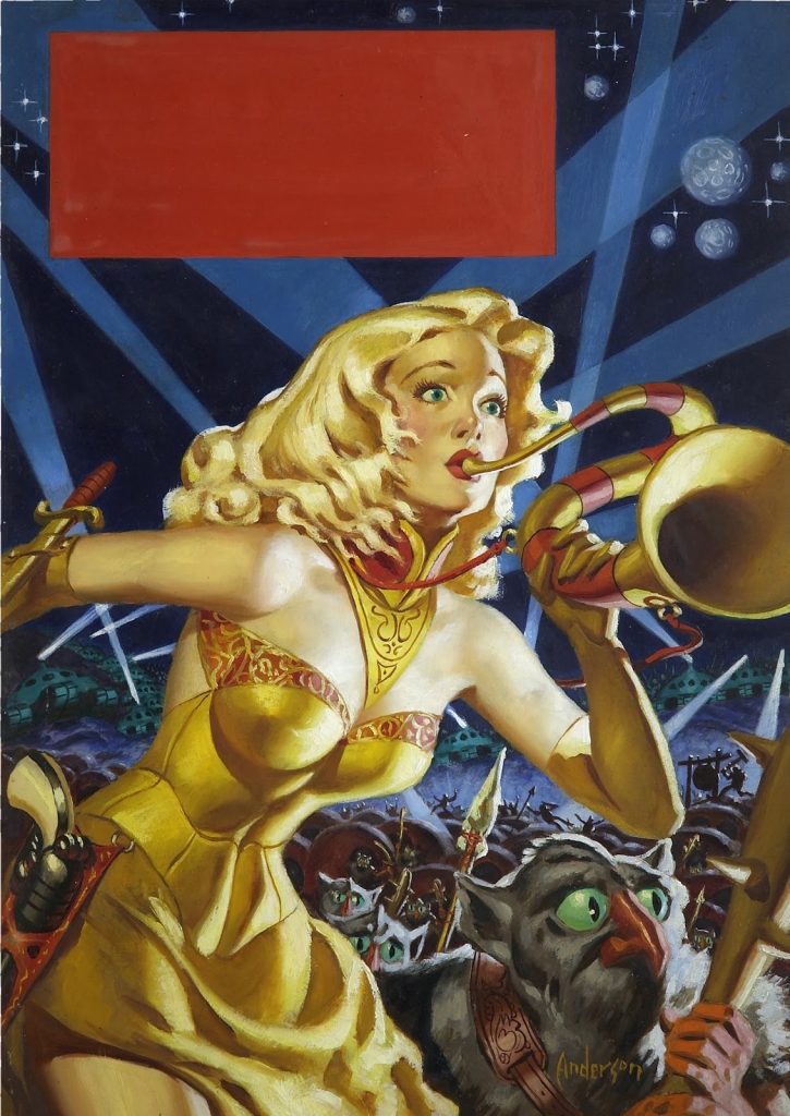War Maid of Mars (1953) original painting by Allen Anderson