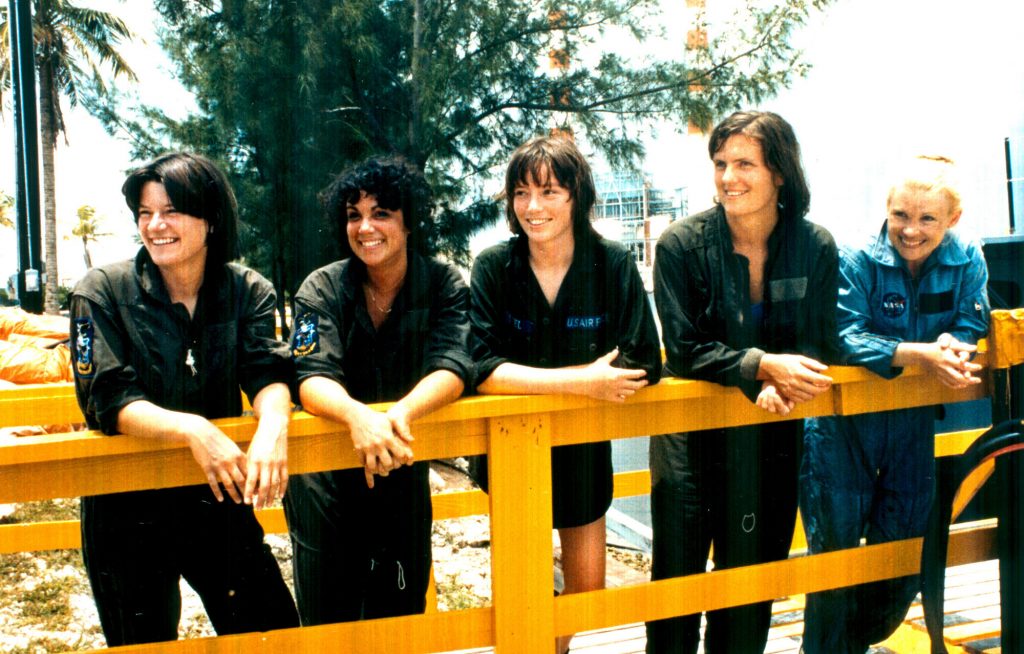 Women Astronaut Candidates 1978 (from left: Sally Ride, Judy Resnik, Anna Fisher, Shannon Lucid, Rhea Seddon, not shown Kathryn Sullivan)