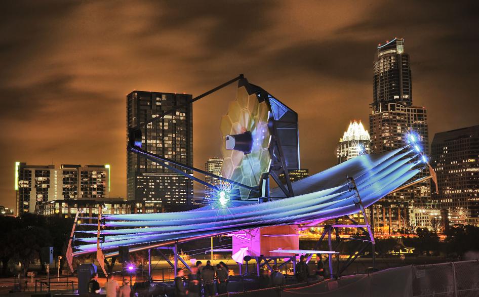Full Scale Model of James Webb Space Telescope at South By Southwest 