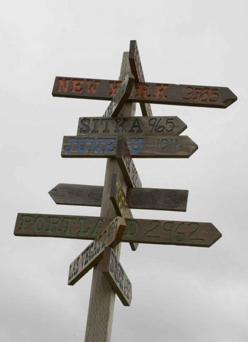 Wooden Signpost at the Crossroads