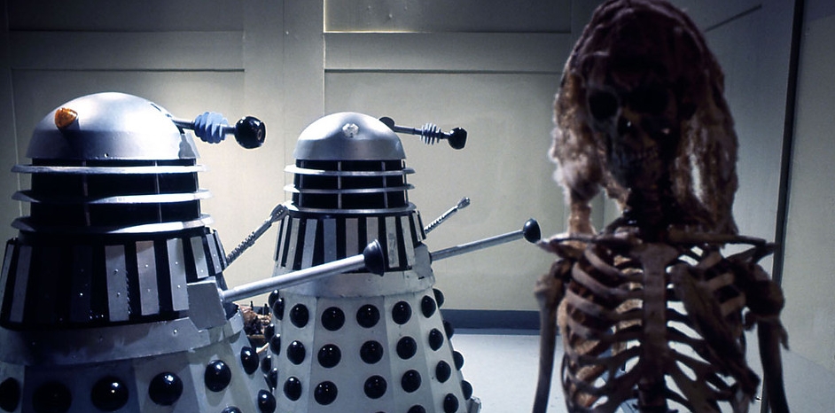 A scene from Death to the Daleks: Episode 4