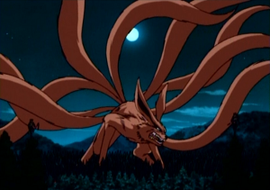 The nine-tailed fox demon from Naruto.