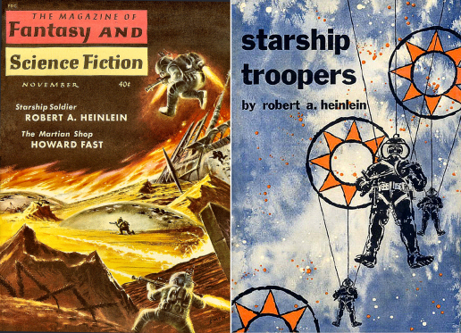 . Figure 3 – Starship Troopers F&SF and PutnamCovers