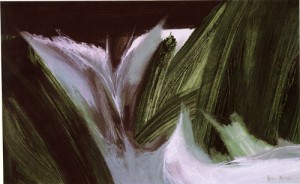 Richard Powers "Green Water, Monhegan 1966. Acrylics, 29" x 47.5"