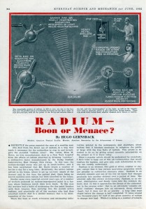 Hugo Gernsback was one of those who sought to bring the truth about radium to the public eye.  Courtesy Modern Mechanix (1932).
