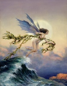 Richard Hescox "As I am finalizing what to bring this year, this one has made the cut. "Spirit of the Tides". "Raised from her watery depths by the lure of the moon."