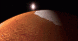 MAVEN orbiting Mars.